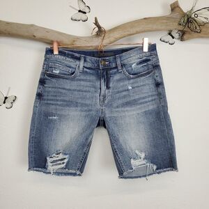 SP Black label distressed Bermuda denim shorts